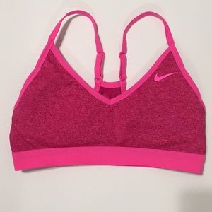 Pink Nike sports bra
